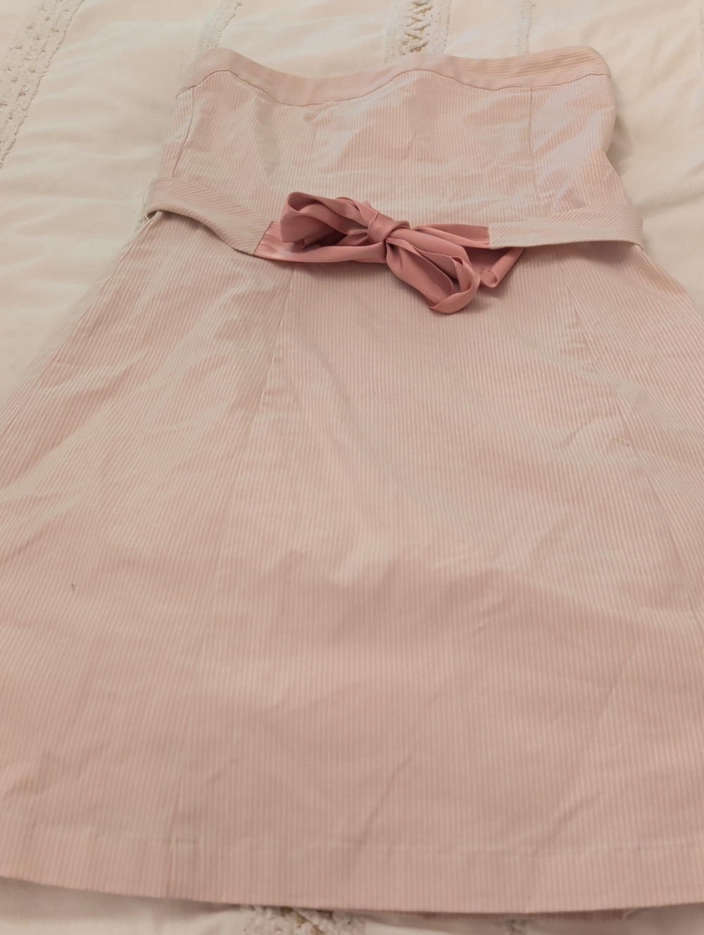 Old Navy Strapless Light Pink Bow-Waist Dress